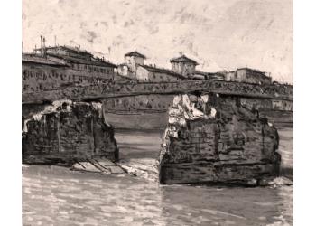 Il ponte a Santa Trinita - rovine di Firenze Il ponte a Santa Trinita - rovine di Firenze